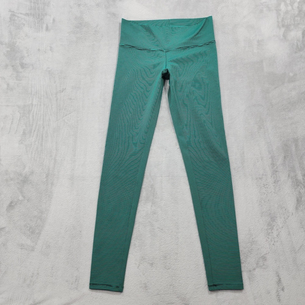 BP. Leggings Womens M Green Stripe High Rise Ankle Knit Stretch Yoga Gym Workout
